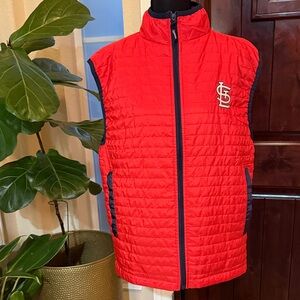 St. Louis Cardinals Baseball Lightweight Zip Red Puffer Vest Unisex Size XL